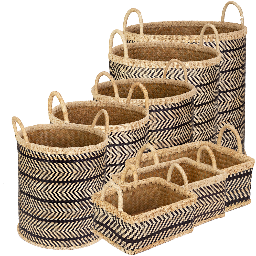 NEW Peter/'s Hyacinth Large Oval Basket Set Natural 2pce