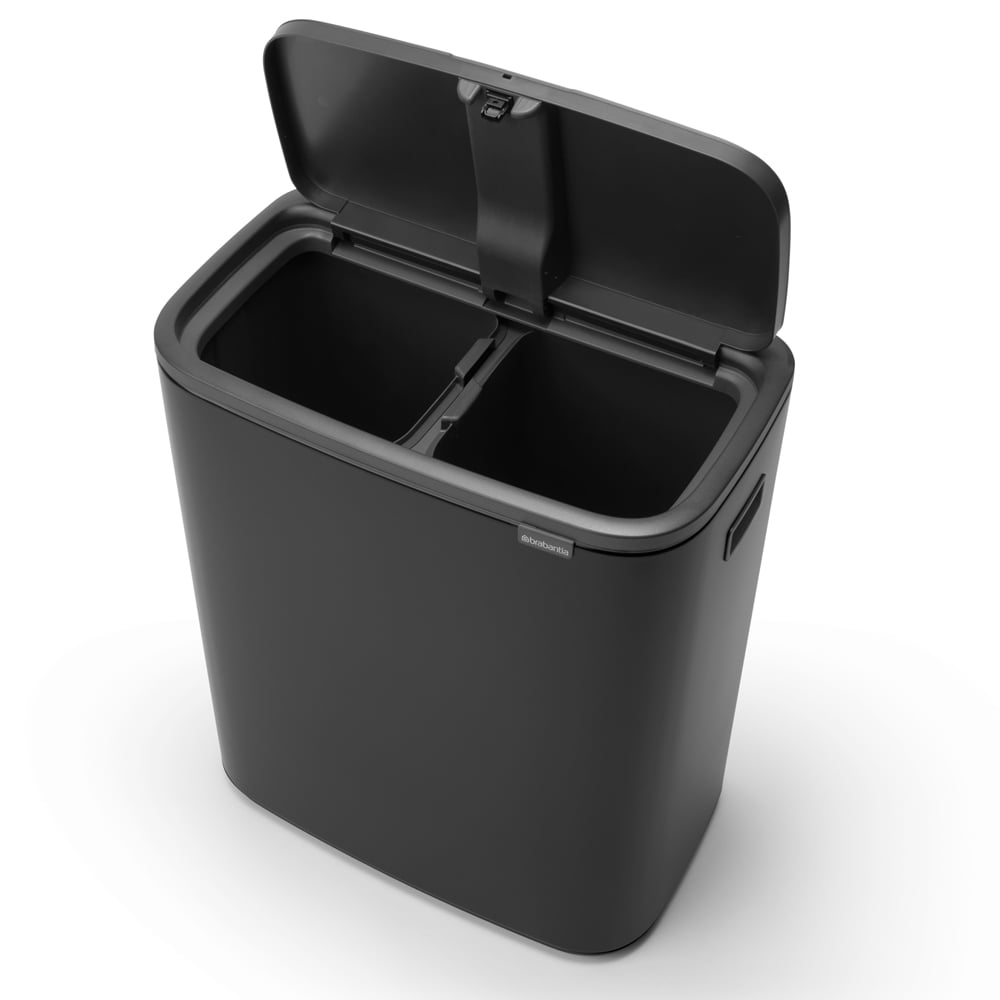 NEW Brabantia BO Touch Bin W/2 Inner Buckets Matt Black 2x30L eBay