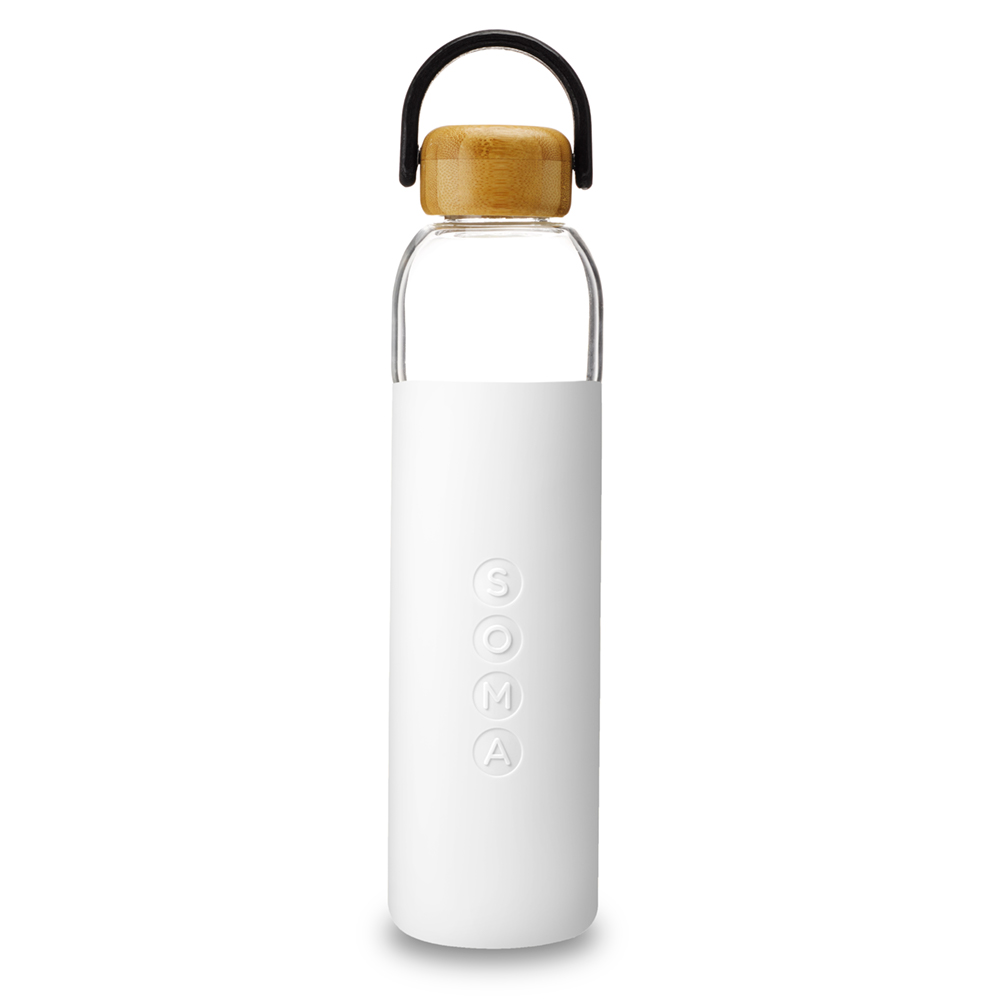 Soma Glass Water Bottle White 740ml Peter's of Kensington