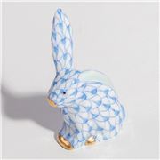 Herend - Rabbit Ornament Miniature Blue