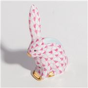 Herend - Rabbit Ornament Miniature Raspberry