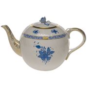 Herend - Chinese Bouquet Blue AB Tea Pot with Rose