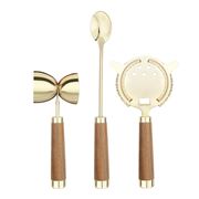Final Touch - Bartenders Brass Mixing Tool Set 3pce