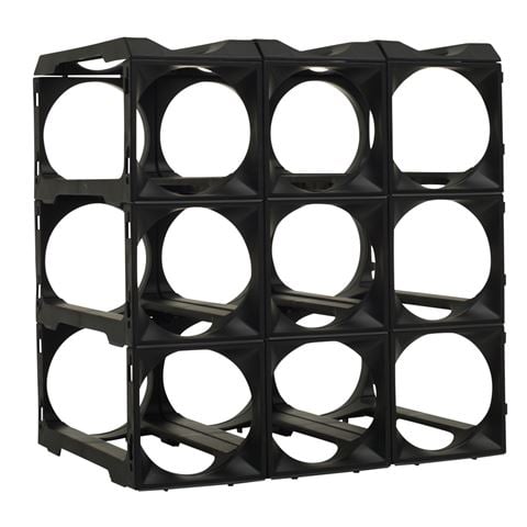 Stakrax - Modular Wine Storage Kit 12 Bottle Black