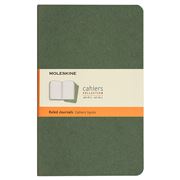 Moleskine - Cahier Ruled Journal Large Green Set 3pce