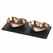 The Just Slate Company - Heart Copper Serving Set 3pce