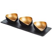 The Just Slate Company - Deluxe Gold Mezze Set 4pce