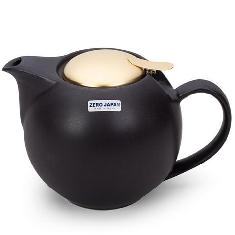 Zero Japan Teapot Nobu With Golden Lid Black 1L - Peter's of Kensington