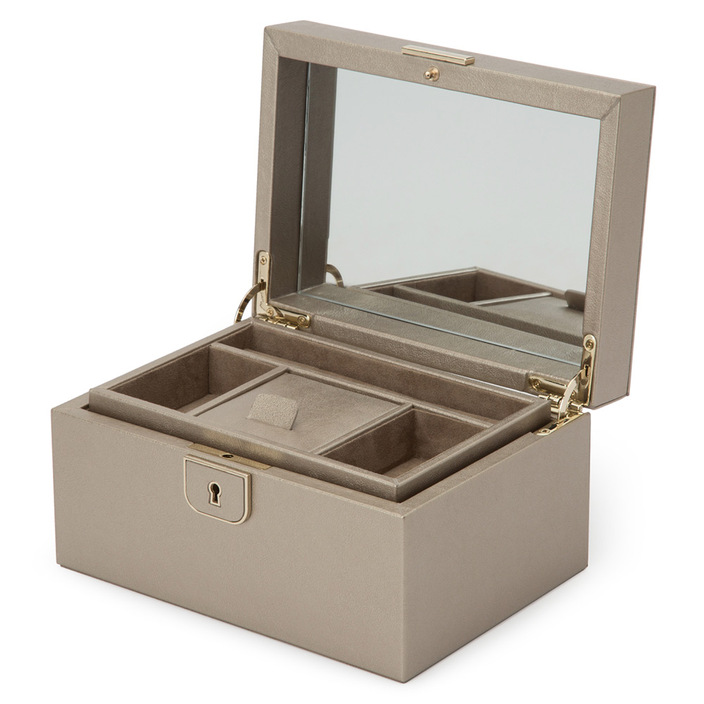 Wolf - Palermo Jewellery Box Small Pewter | Peter's of Kensington