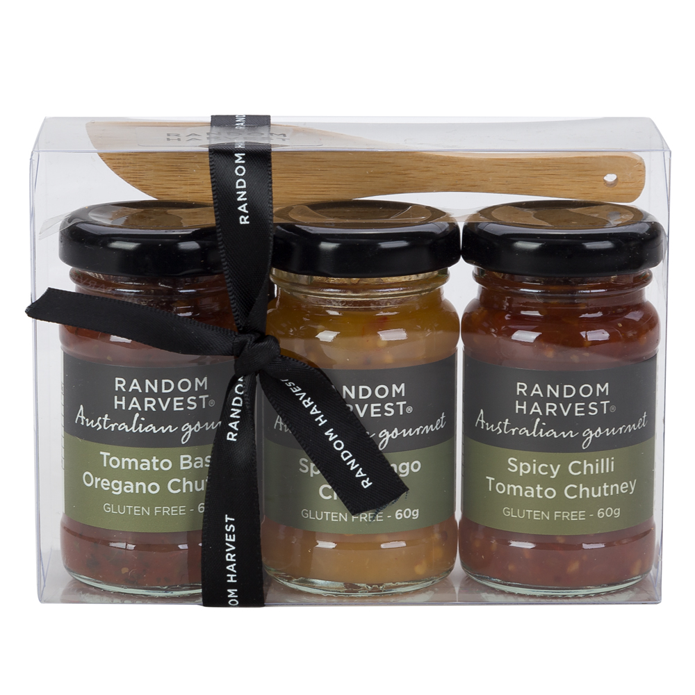Random Harvest Australian Mini Chutney Gift Pack 4pce Peter's of