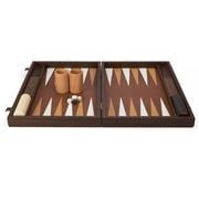 Manopoulos - Knitted Leather Backgammon Brown 48cm x 30cm