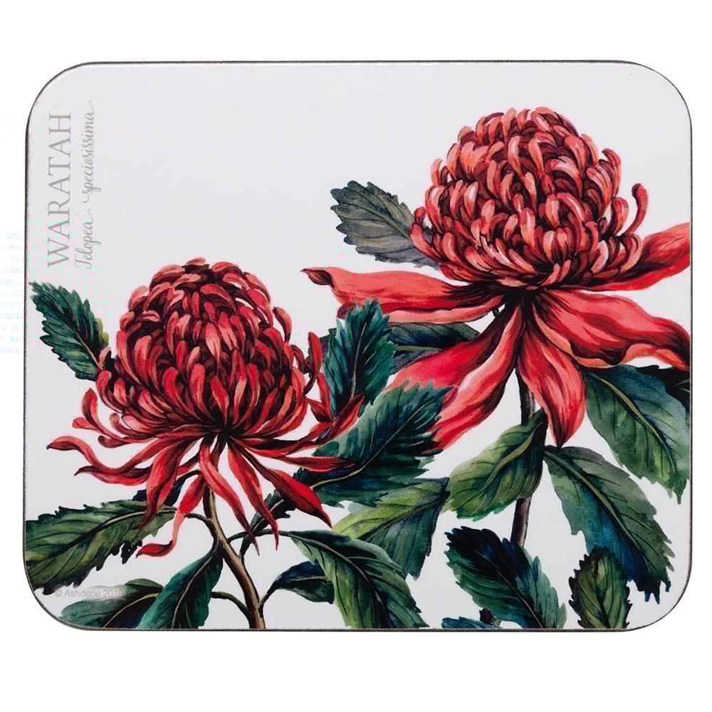 Ashdene Australian Floral Emblems Coaster Set 6pce Peter's of