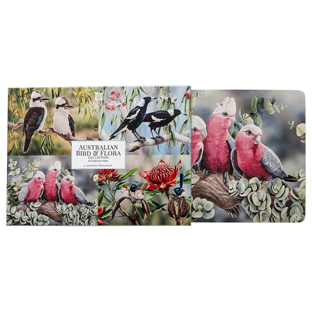 Ashdene Australian Bird & Flora Placemat Set 4pce Peter's of Kensington