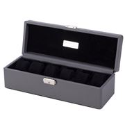 Renzo - Leather Watch Box for Six Watches Grey