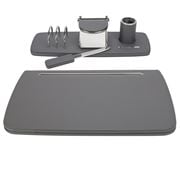 Renzo - Leather Venus Desk Set 3pce Grey