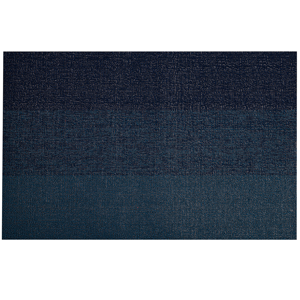 Chilewich Marbled Stripe Shag In Outdoor Bay Blue 46x71cm