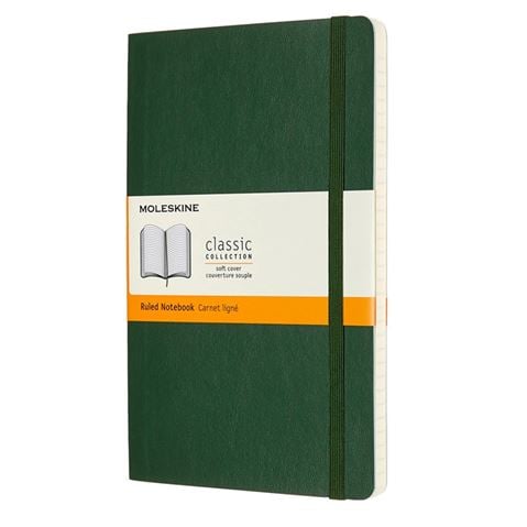 Moleskine - Classic Soft Cover Large Ruled Notebook Myrtle Green