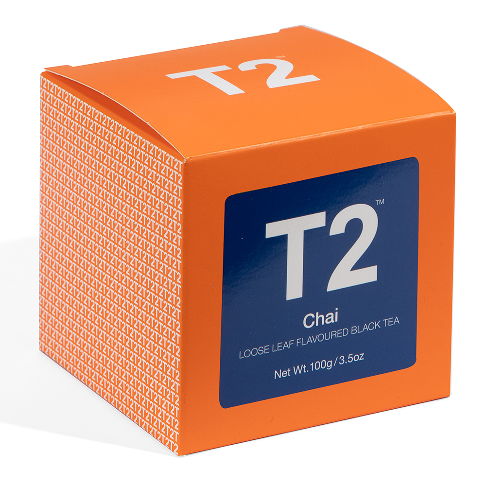 T2 Chai Loose Leaf Flavoured Black Tea 100g Peter's of Kensington