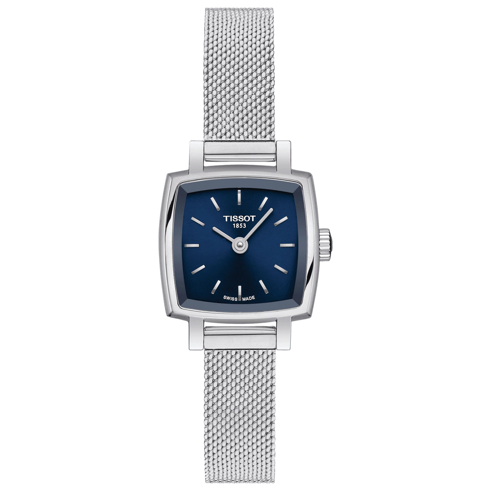 Tissot - Lovely Square S/Steel with Blue Dial Watch 20mm | Peter's of ...