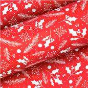 Vandoros - Fleur De Noel Red Wrapping Paper 76cmx2.5m
