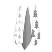 Rans - Christmas Tree Tea Towel Silver Set 3pce