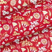 Vandoros - Gumnuts Red/Gold Wrapping Paper 76cm x 2.5M