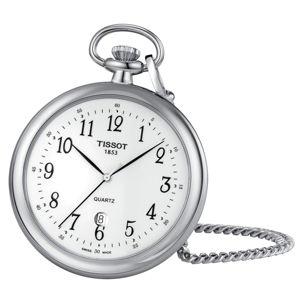 Tissot Lepine Pocket Watch Brass w/Chrome Whiite Dial Peter's of