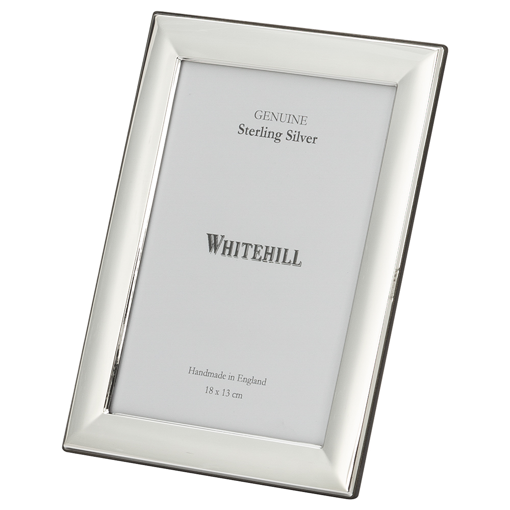 Whitehill Sterling Silver Plain Frame Black 13x18cm Peters Of