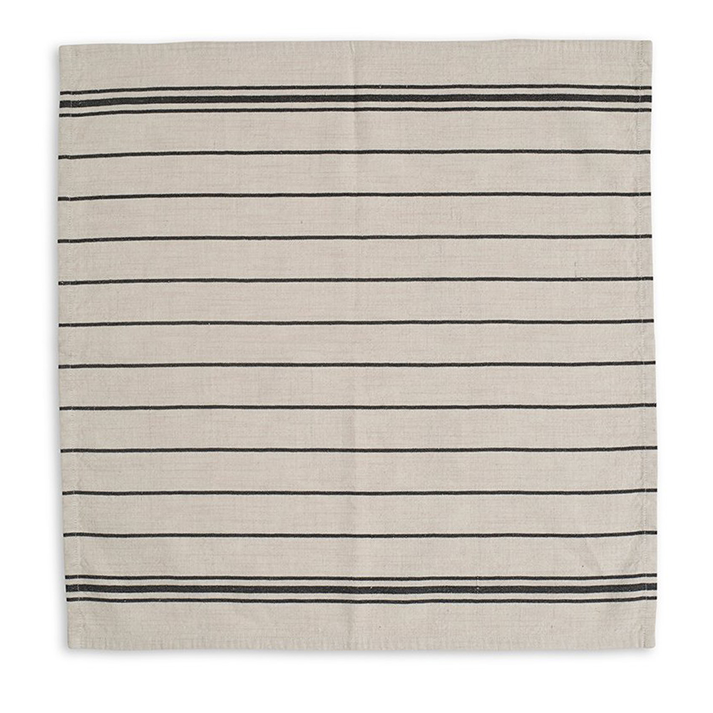 Lexington Stripe Napkin White & Navy 50x50cm Peter's of Kensington