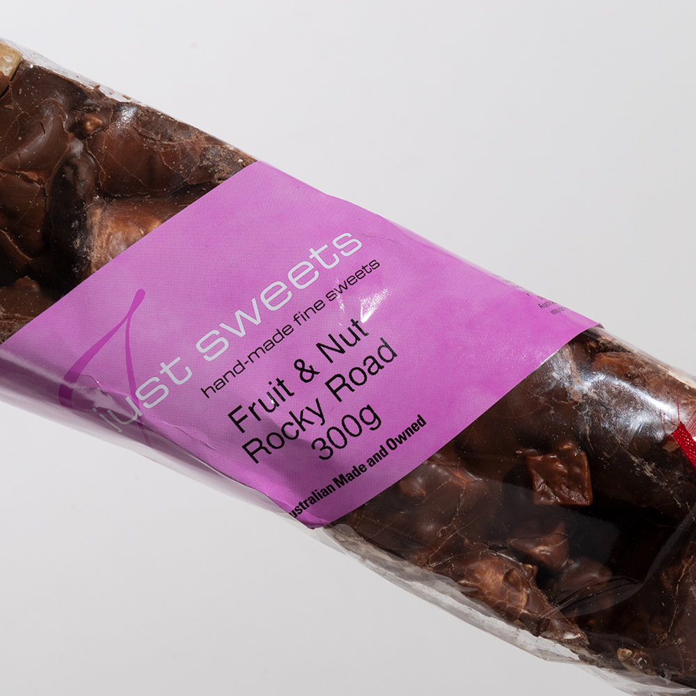 Just Sweets Fruit & Nut Milk Chocolate Rocky Road 300g Peter's of