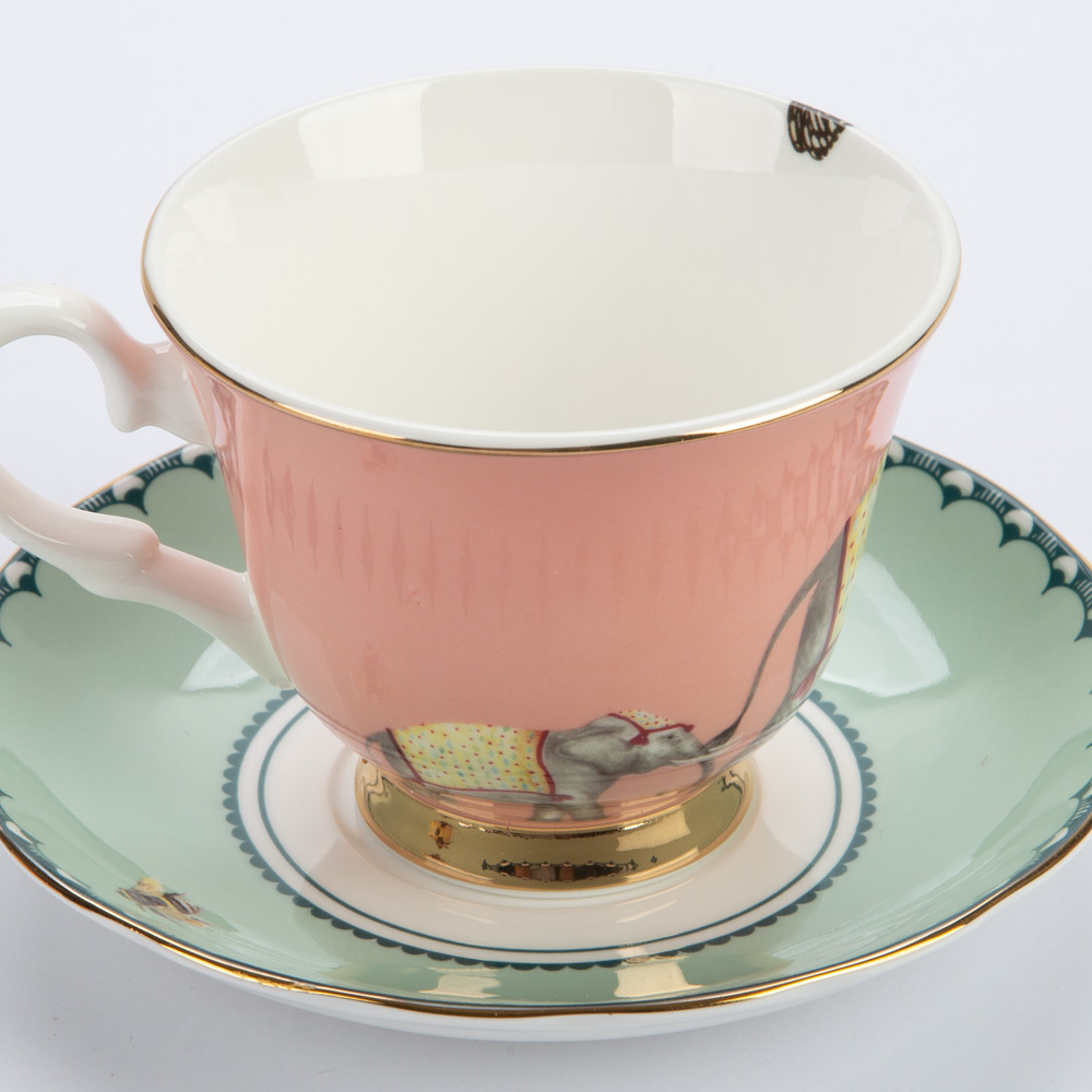 Yvonne Ellen Tea Time Elephant Teacup and Saucer Set 2pce Peter's