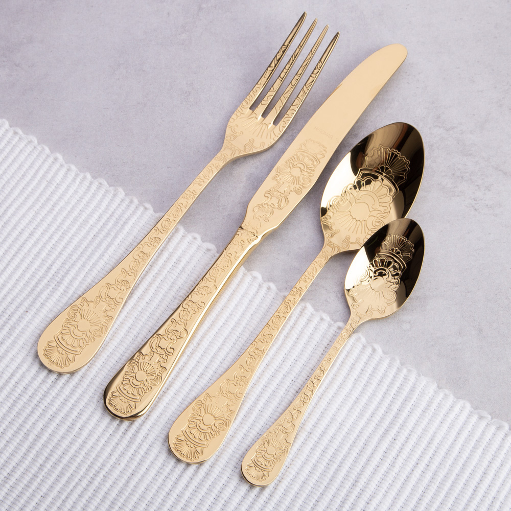 Herdmar Santamarta Cutlery Gold Set 24pce Peter's of Kensington
