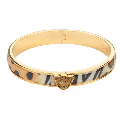 Halcyon Days - Leopard Head Animal Print Bangle Gold | Peter's of ...