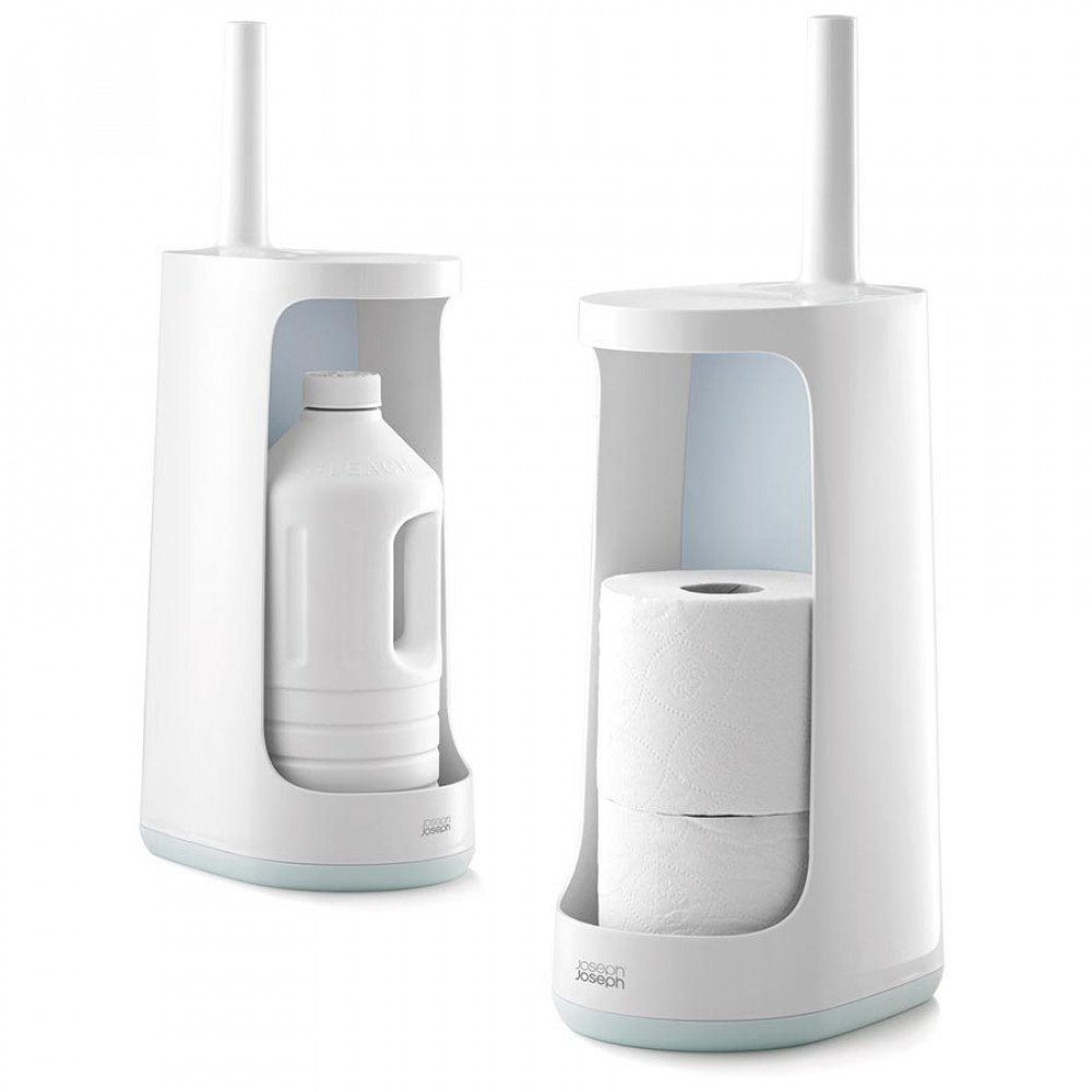 Joseph Joseph Flexible Toilet Brush Caddy Blue Set 2pce Peter's of