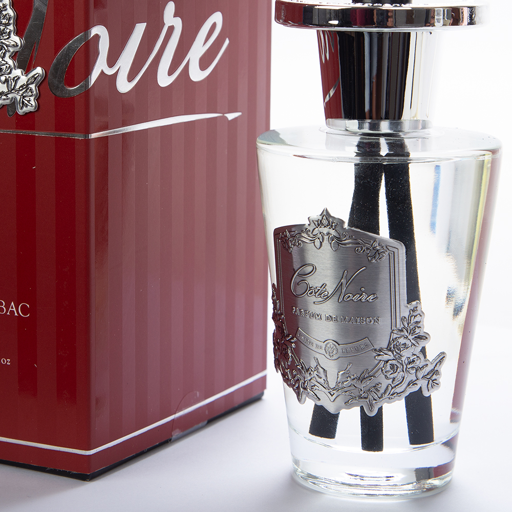 Cote Noire - Cognac & Tobacco Silver Diffuser 150ml | Peter's of Kensington