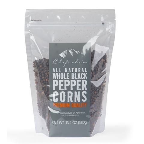 Chef's Choice All Natural Whole Black Peppercorns 380g - Peter's of Kensington