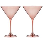 Tempa - Aurora Martini Glass Rose Set 2pce