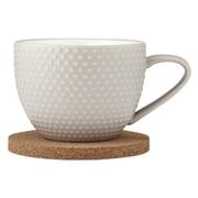 Ladelle - Abode Textured Mug & Coaster Stone Set 2pce