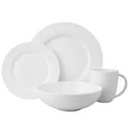 Wilkie Brothers - Rim Royale Dinner White Set 16pce