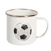 Sporting Nation - Worn Soccer Ball Enamel Mug 400ml