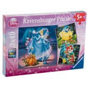 Ravensburger - Disney Snow Cinderella Ariel Puzzle 3x49pce