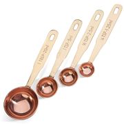 Academy Home Goods - Copper-Plated Measuring Spoon Set 4pce