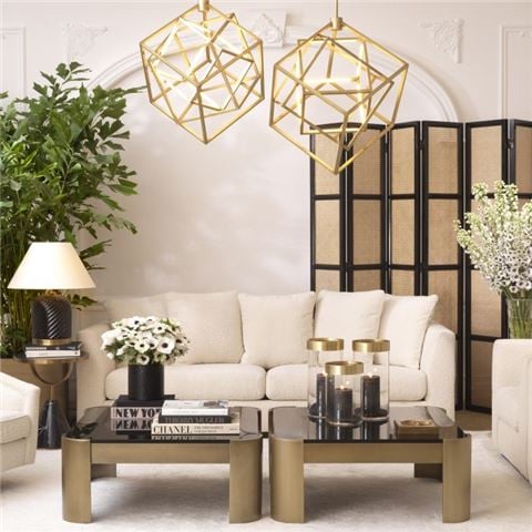 Vandenberg Vertex Hurricane Candle Holder Small Brass - Peter's of Kensington