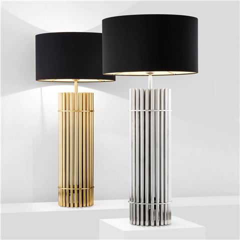 Vandenberg Table Lamp Reef Polished Brass with Shade - Peter's of Kensington