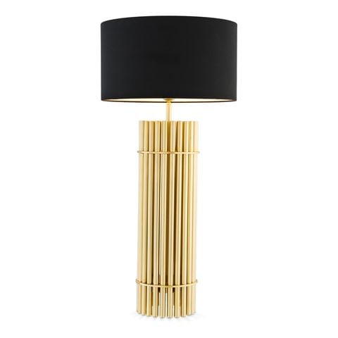 Vandenberg Table Lamp Reef Polished Brass with Shade - Peter's of Kensington