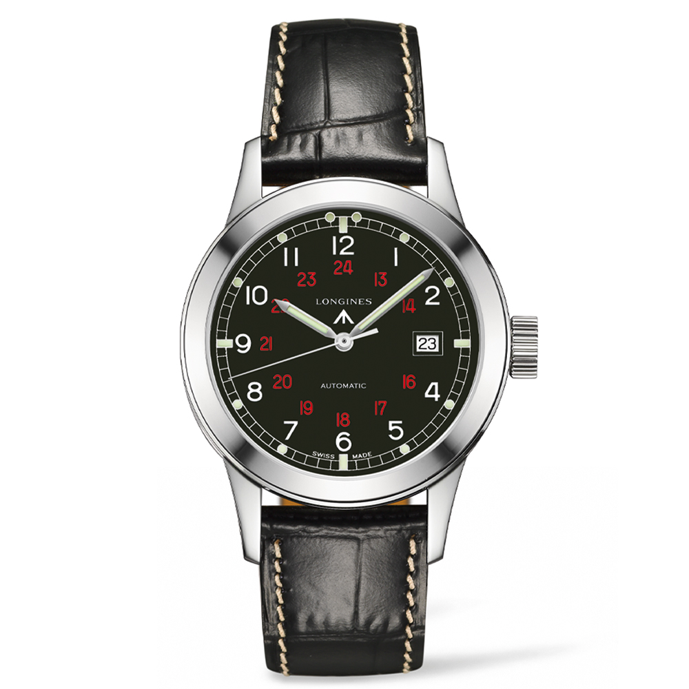 Longines Heritage Military COSD Auto Black Watch 40mm