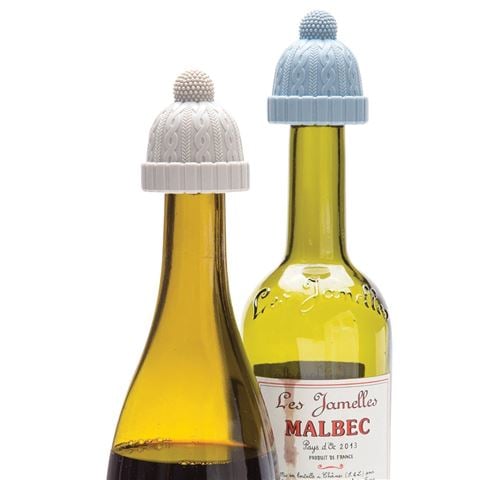 Monkey Business - Beanie Bottle Stopper Blue/Grey