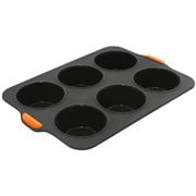 Bakemaster - Silicone 6 Cup Large Muffin Pan 35.5x24.5cm
