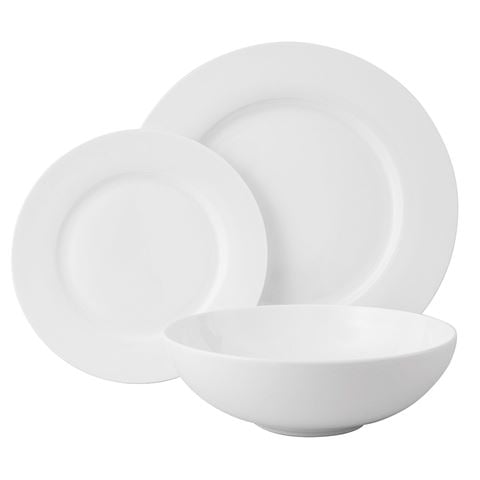 Wilkie Bros - Rim Royale White Dinner Set 12pce
