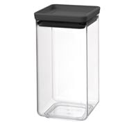 Brabantia - Stackable Square Canister Dark Grey 1.6L